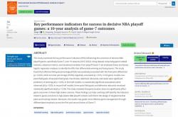 lt;北体最新(xīn)籃(lán)球分析研究gt;NBA 季后赛决勝(shèng)场成功(gōng)关键绩效指标：抢七大战结果十(shí)年数据分析