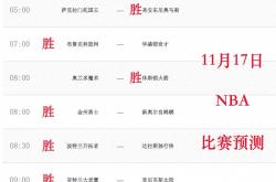 11月17日NBA比赛預(yù)测